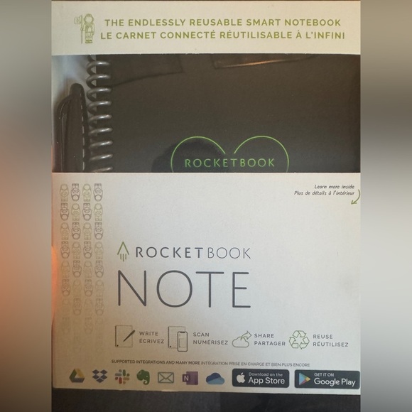 Brand new in packaging Rocketbook Note Smart Reusable Spiral Notebook 5X7 - Picture 6 of 11